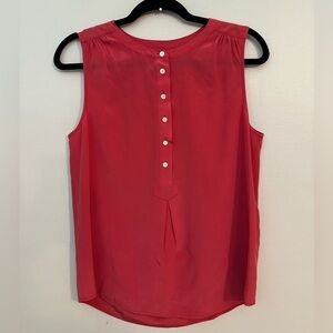 J Crew 100% Silk Sleeveless Shirt Size 8